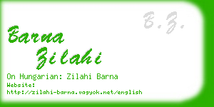 barna zilahi business card